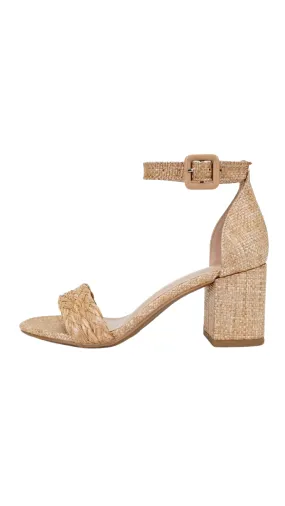 Raffia Block Heel