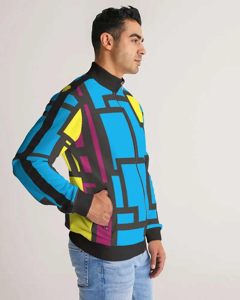 rectangular long sleeves Men's Stripe-Sleeve Track Jacket