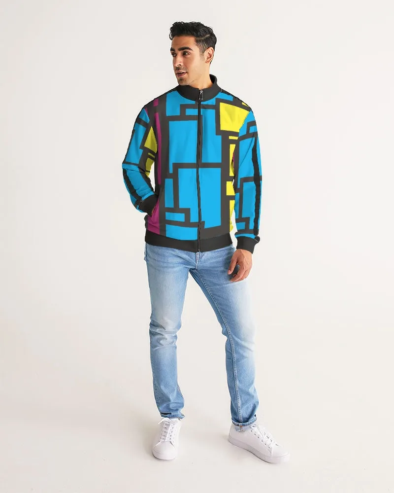 rectangular long sleeves Men's Stripe-Sleeve Track Jacket