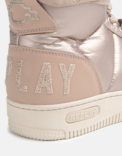 Replay Womens Epic High Top 2 Shoes Nude