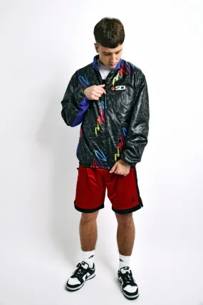 Retro 80s warm fleece jacket