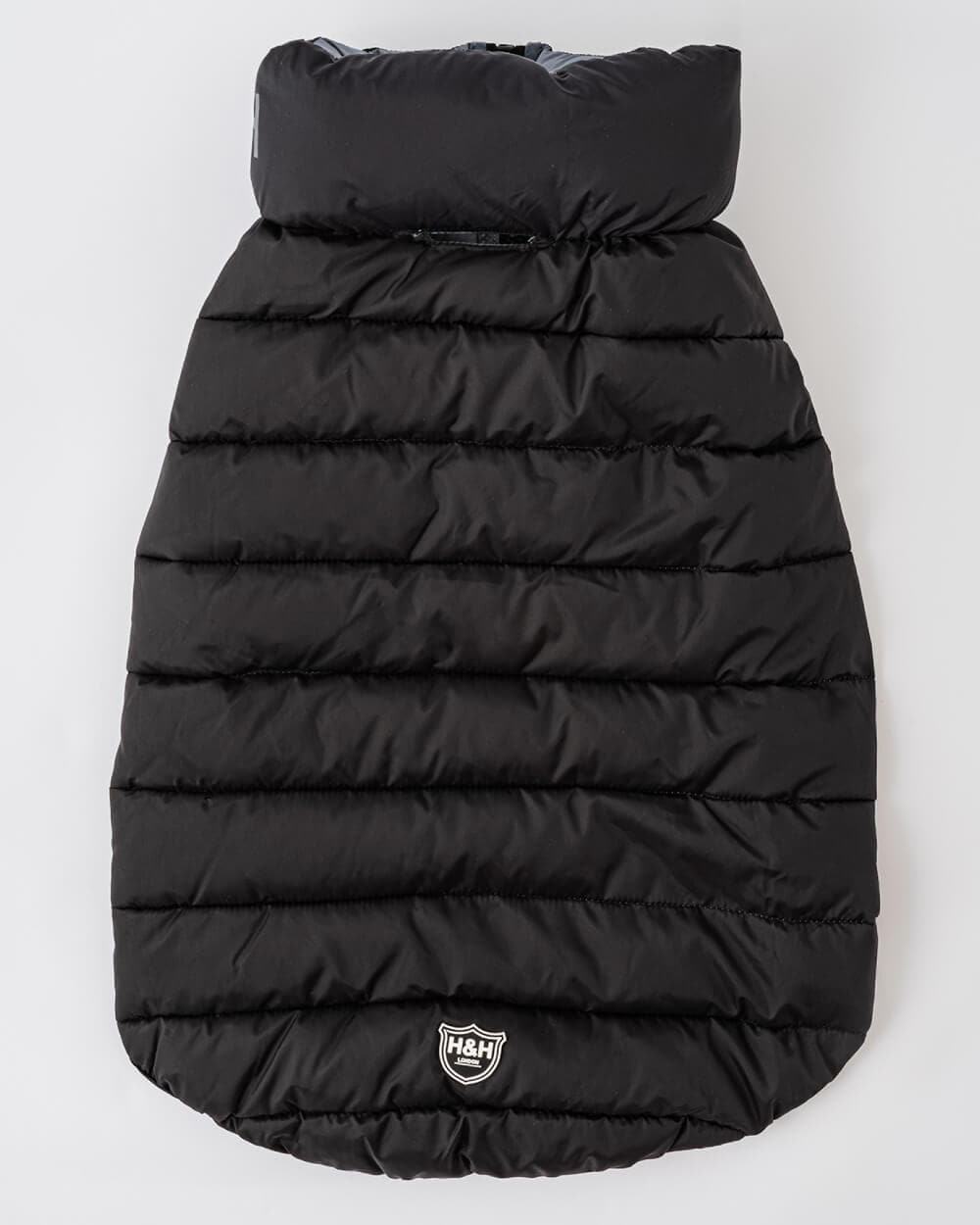 Reversible Dog Puffer Jacket - Black and Gray