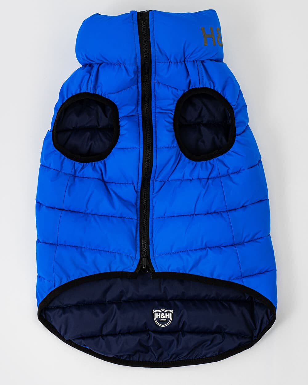 Reversible Dog Puffer Jacket - Blue and Navy