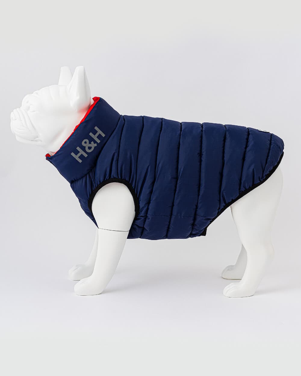 Reversible Dog Puffer Jacket - Red and Navy