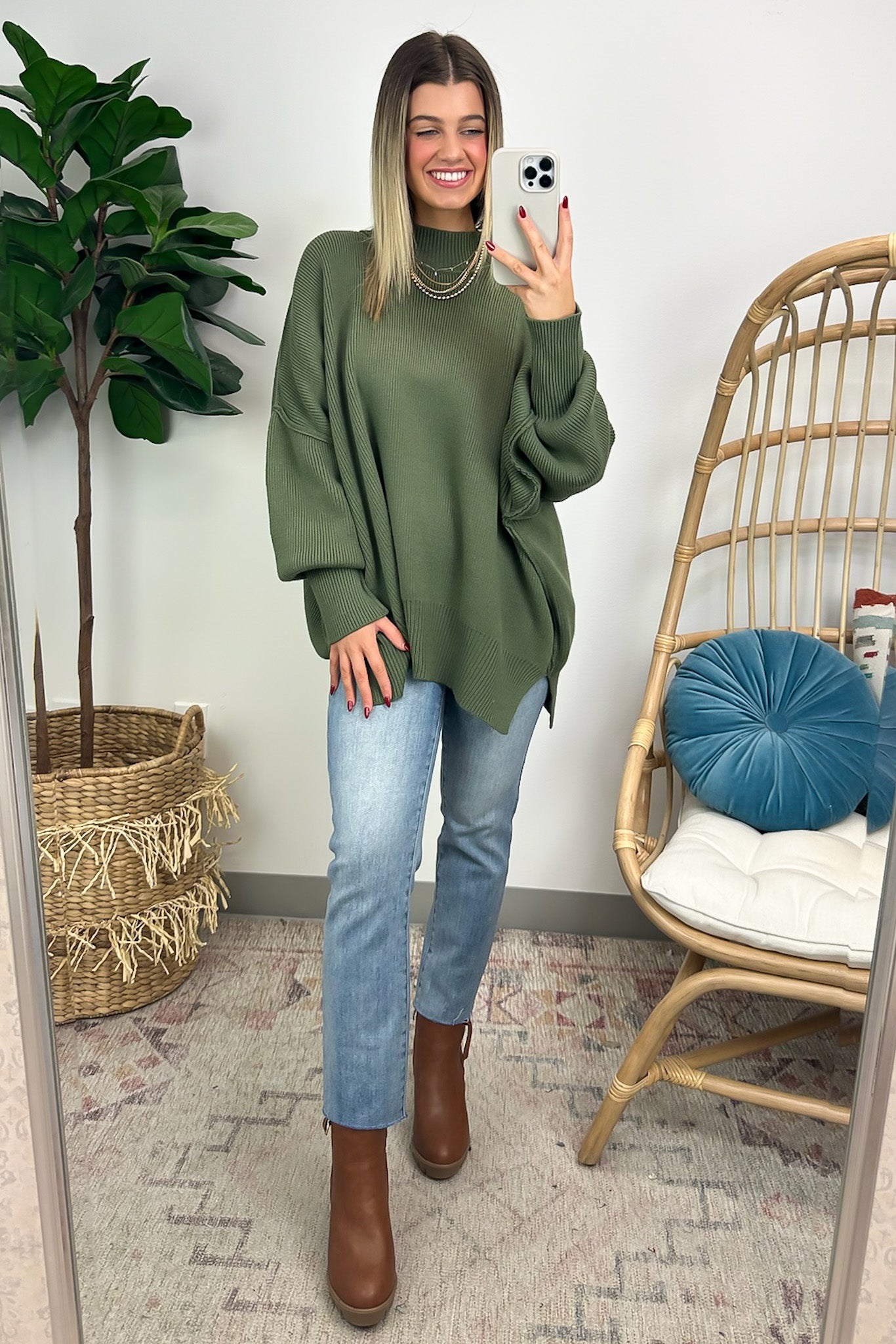 Simple Street Side Slit Oversized Sweater - BACK IN STOCK