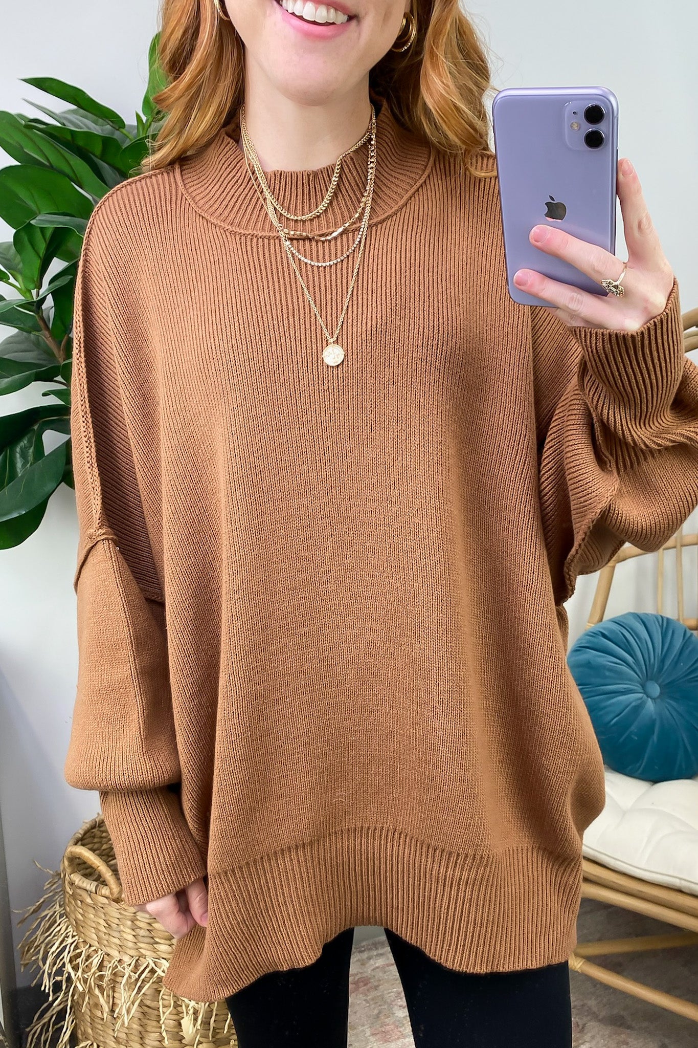 Simple Street Side Slit Oversized Sweater - BACK IN STOCK