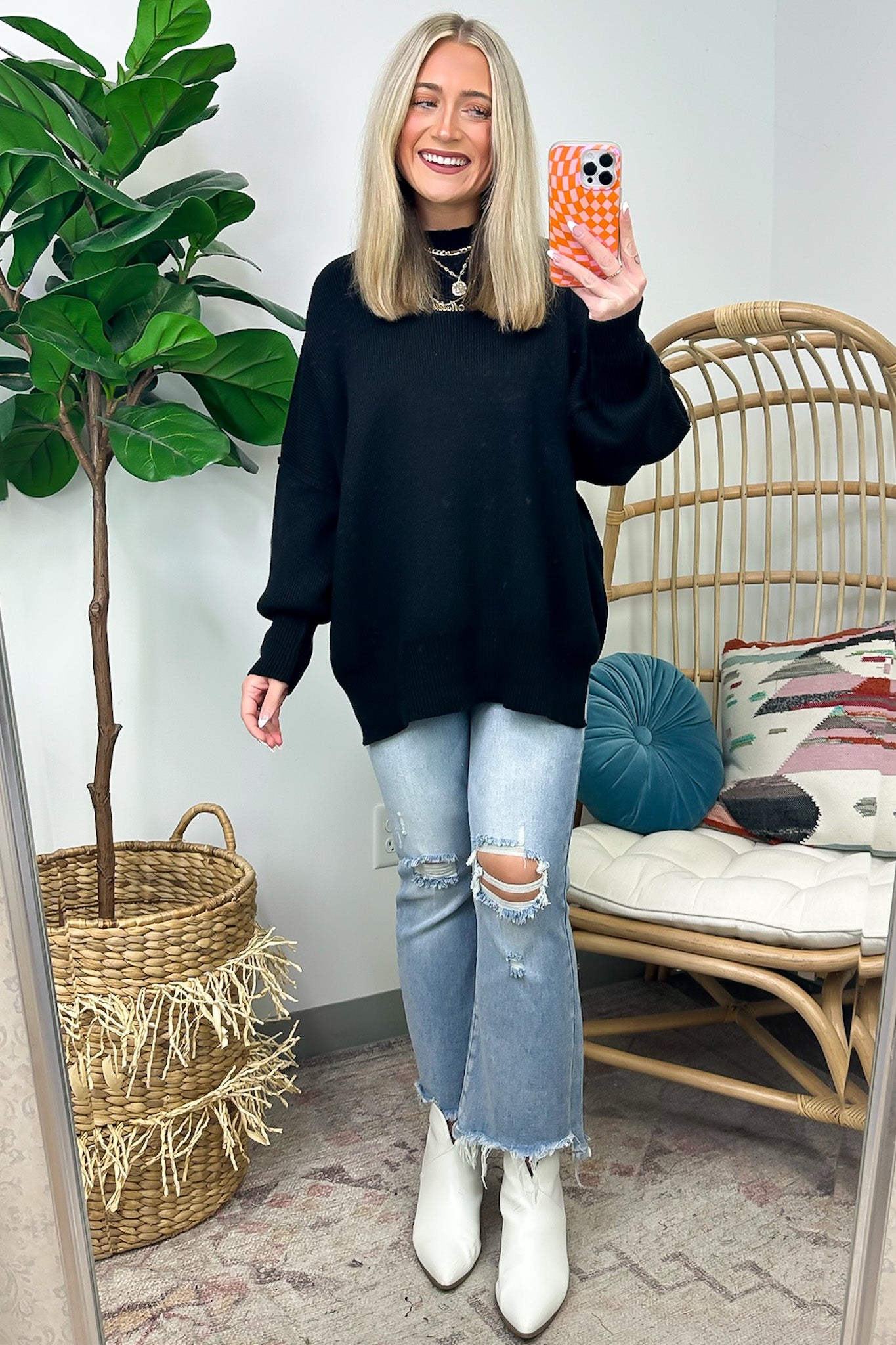 Simple Street Side Slit Oversized Sweater - BACK IN STOCK