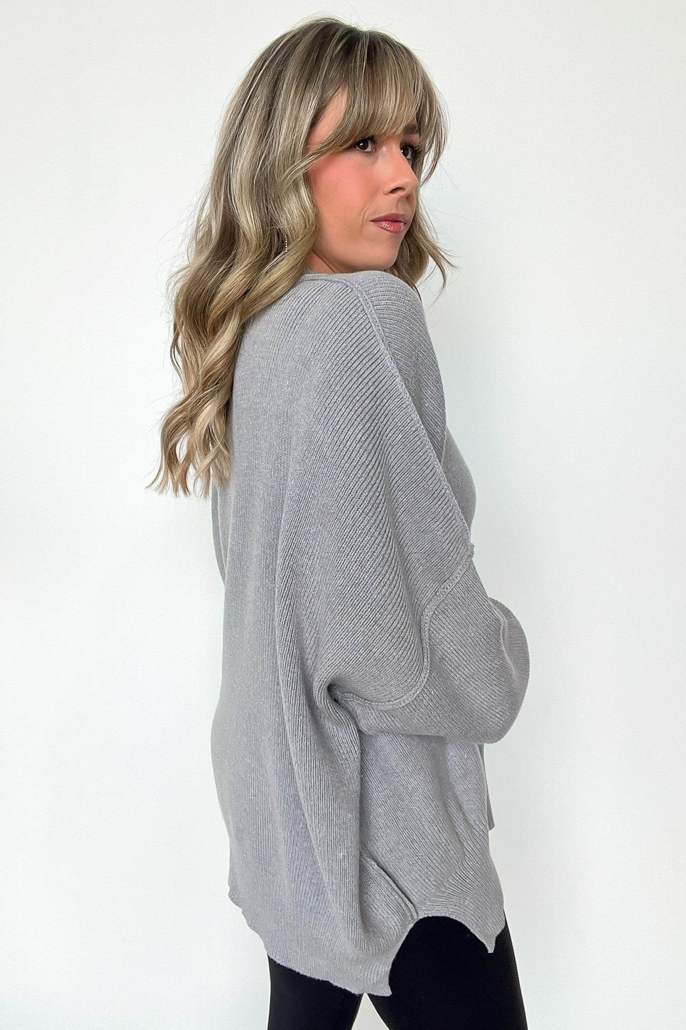 Simple Street Side Slit Oversized Sweater - BACK IN STOCK