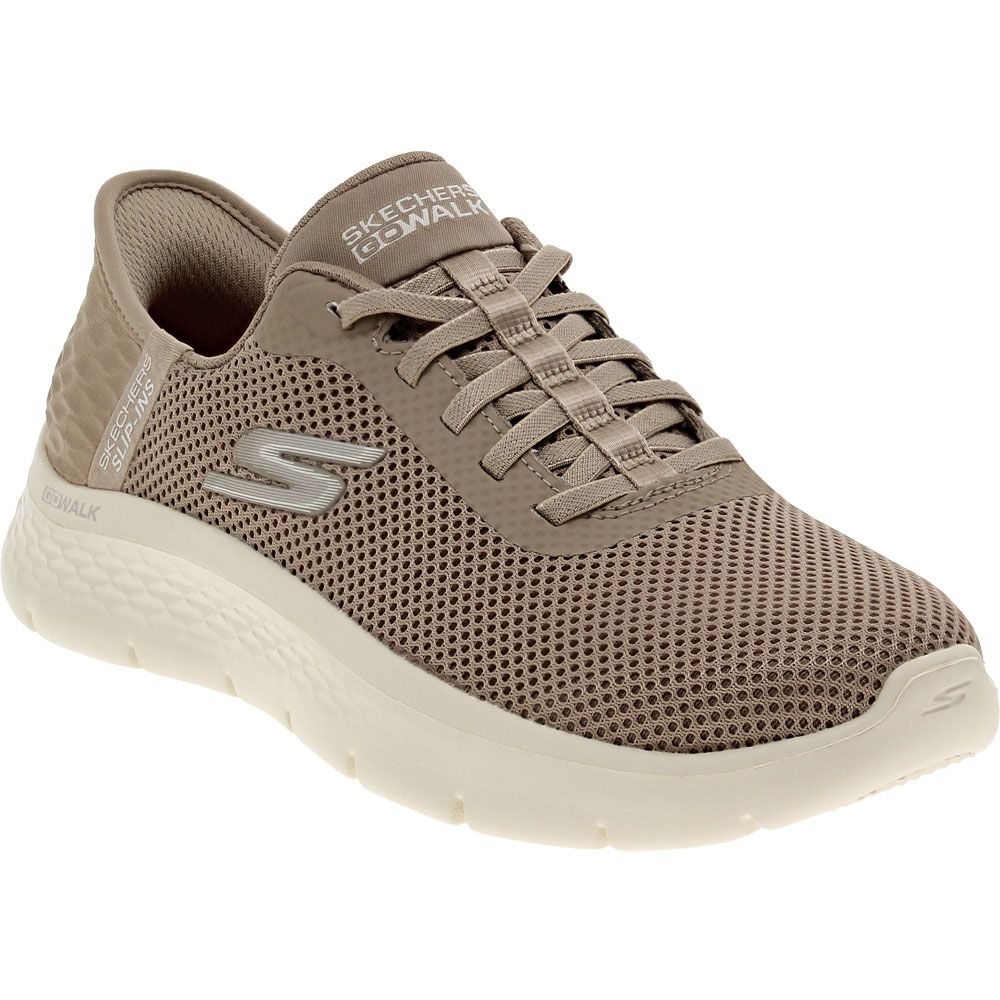 Skechers 124975 Womens Go Walk Flex Shoes Taupe