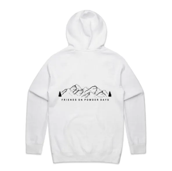 Ski/Snowboard Friends On Powder Days Mid Layer Snow Hoodie - Unisex