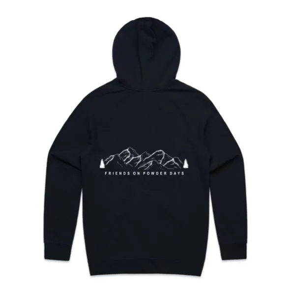 Ski/Snowboard Friends On Powder Days Mid Layer Snow Hoodie - Unisex