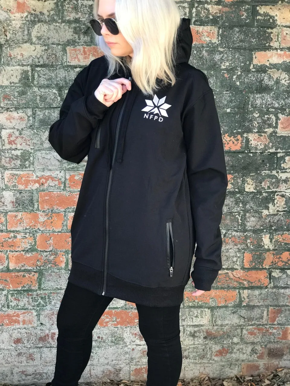 Ski/Snowboard Waterproof Tall Style Snow Black NFPD Jacket - Unisex