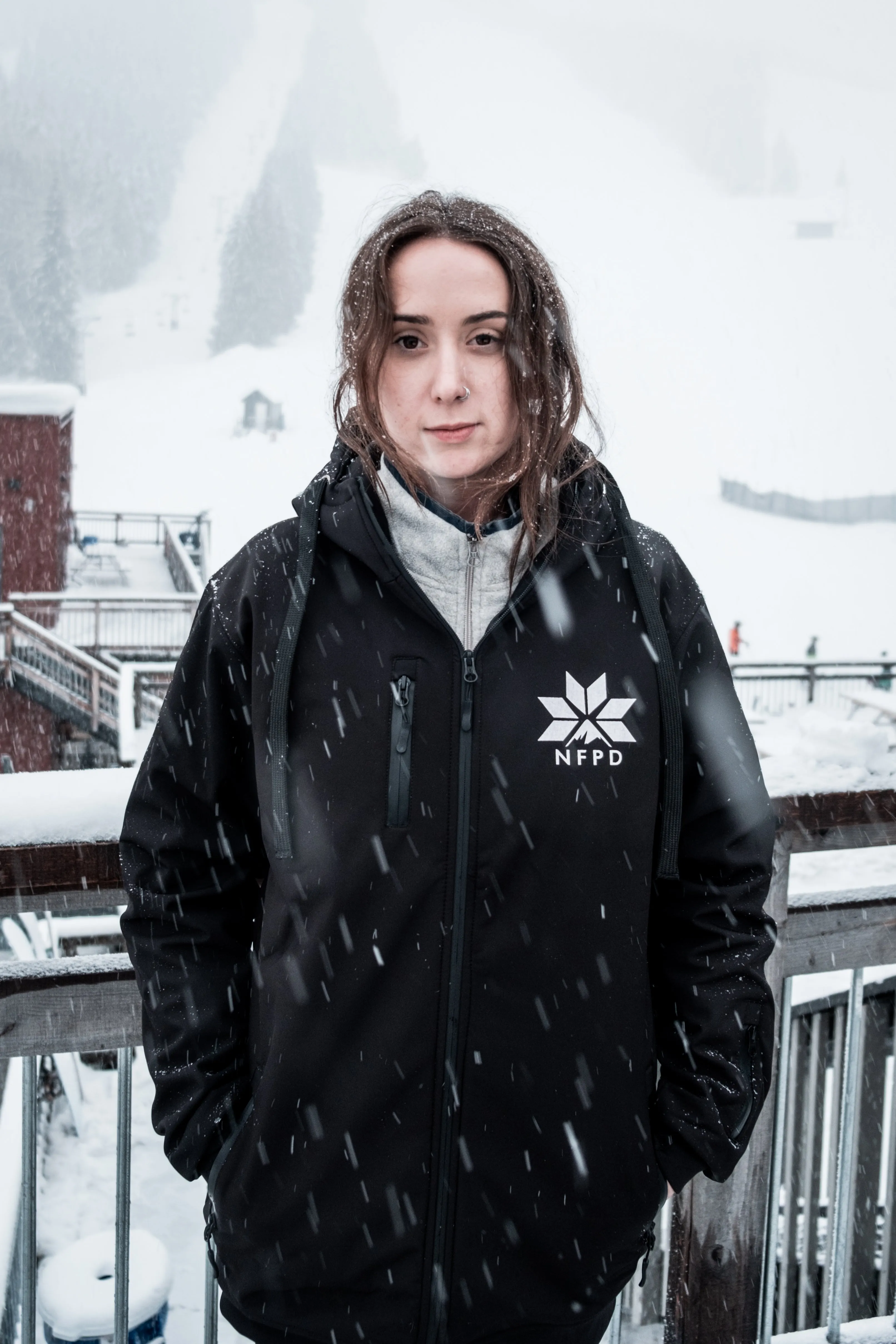 Ski/Snowboard Waterproof Tall Style Snow Black NFPD Jacket - Unisex