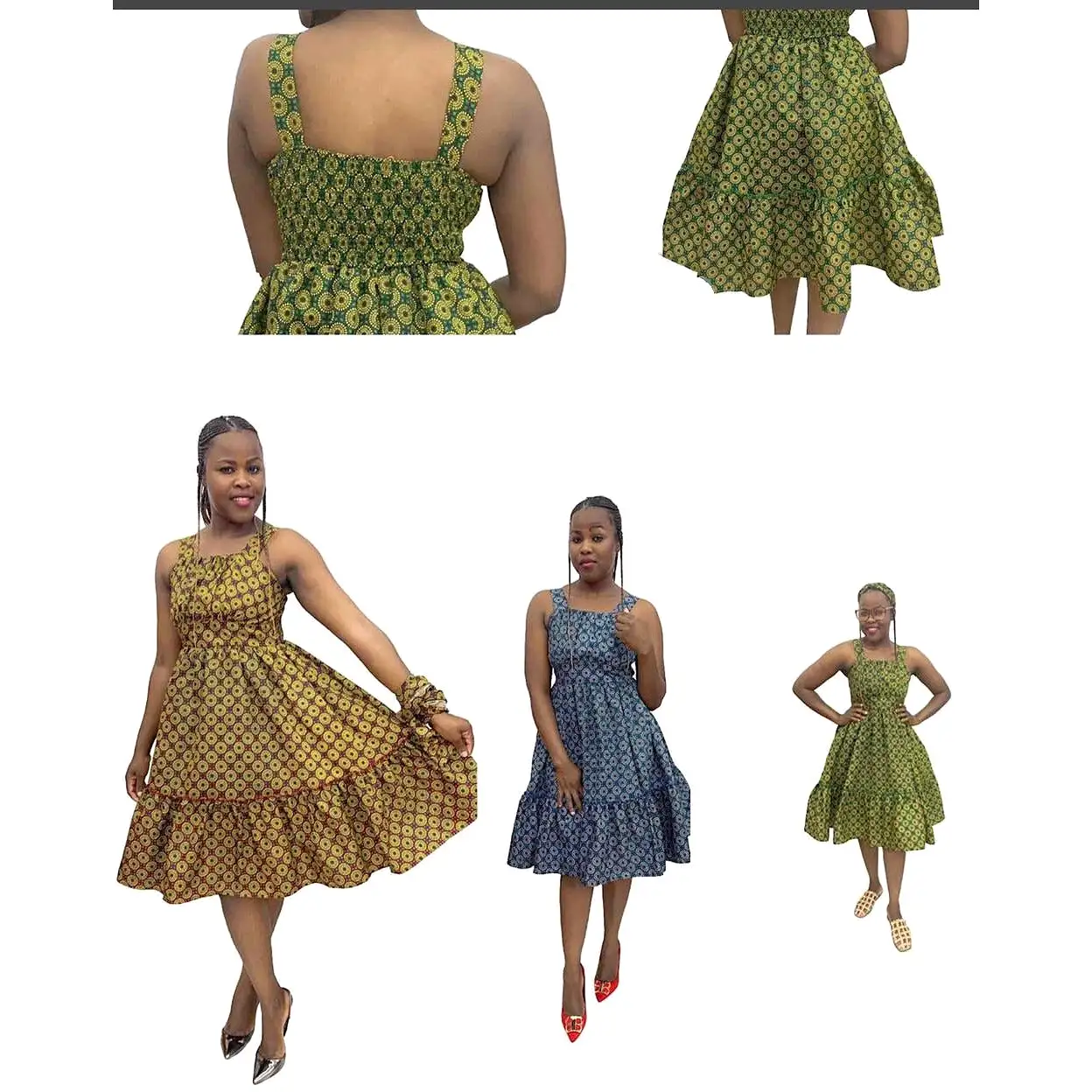 Sleeveless Mini Ankara Dress