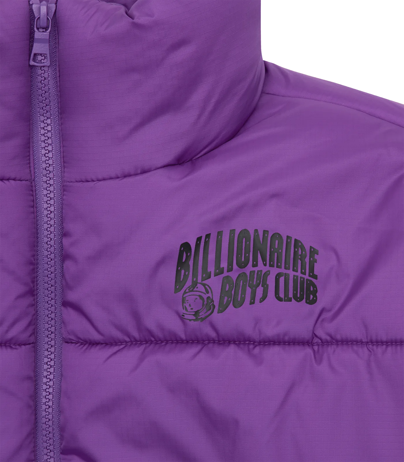 SMALL ARCH LOGO PUFFER JACKET - PURPLE