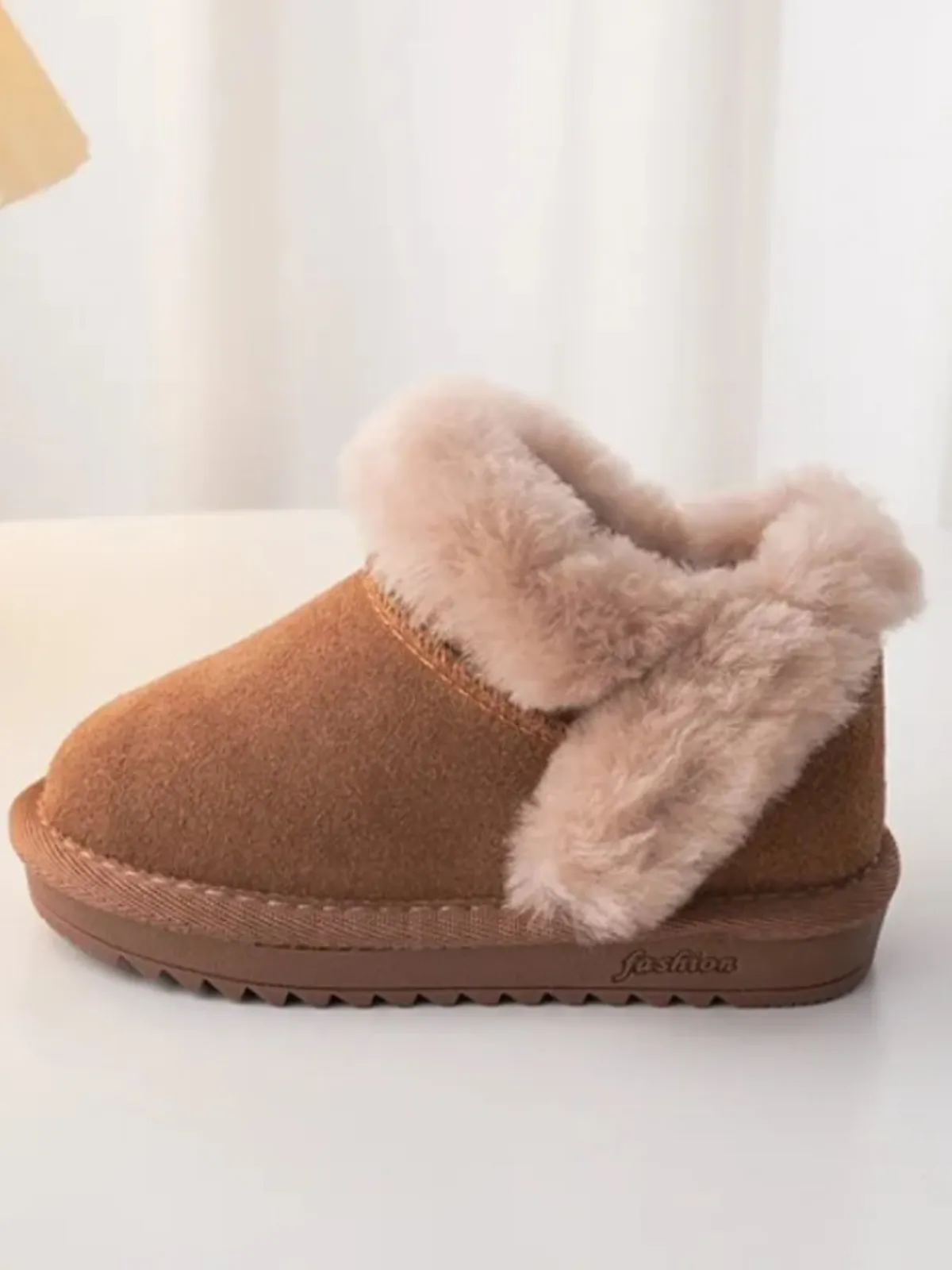 Snowy Strolls Fur-Lined Suede Boots By Liv And Mia