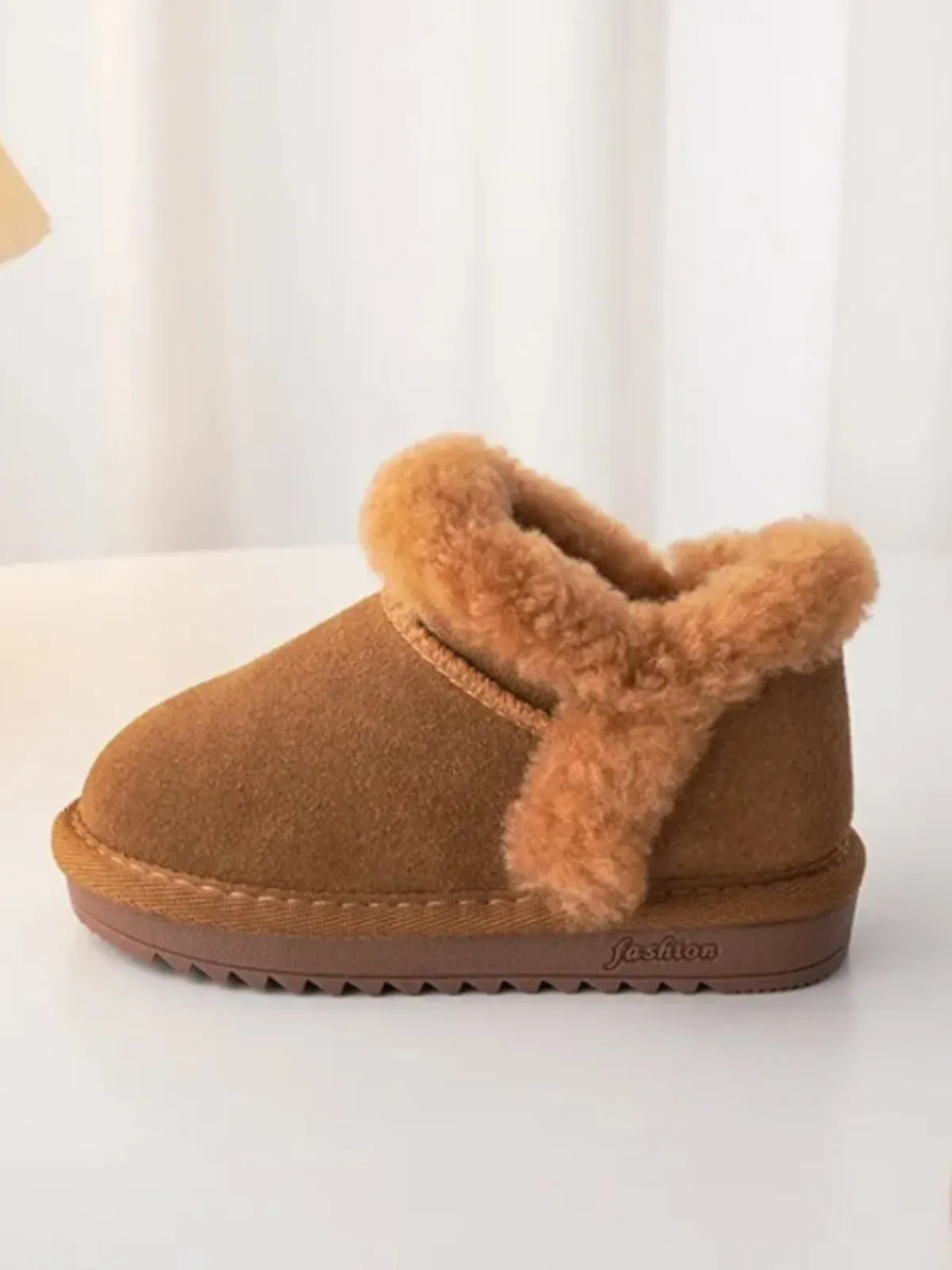 Snowy Strolls Fur-Lined Suede Boots By Liv And Mia