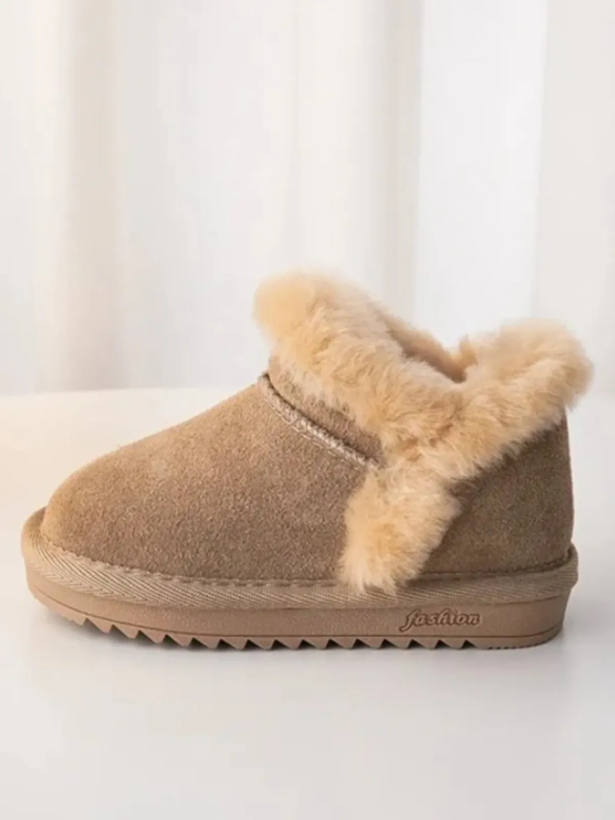 Snowy Strolls Fur-Lined Suede Boots By Liv And Mia