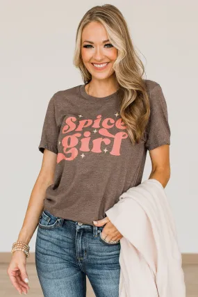 Spice Girl Graphic Tee- Mocha