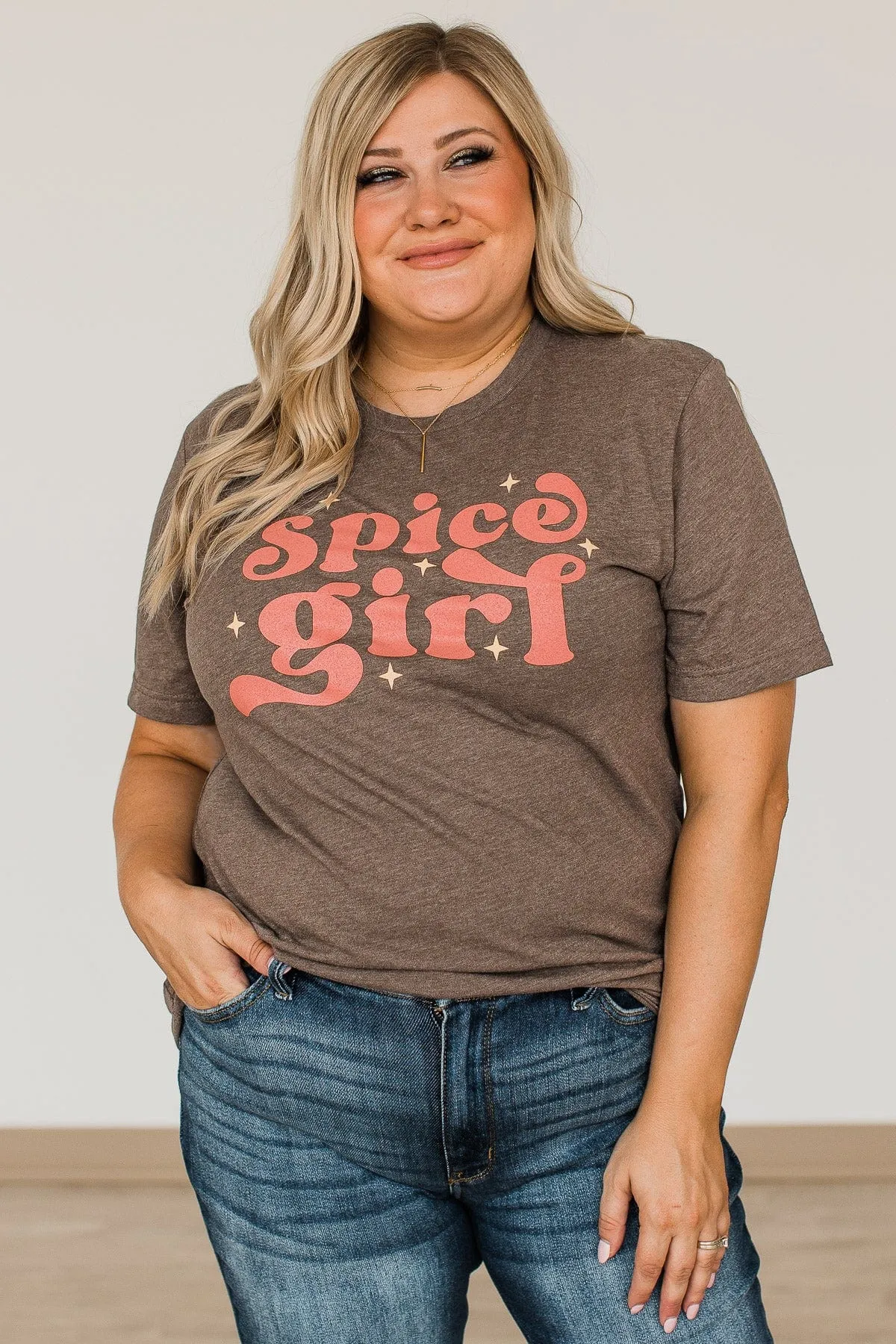 Spice Girl Graphic Tee- Mocha