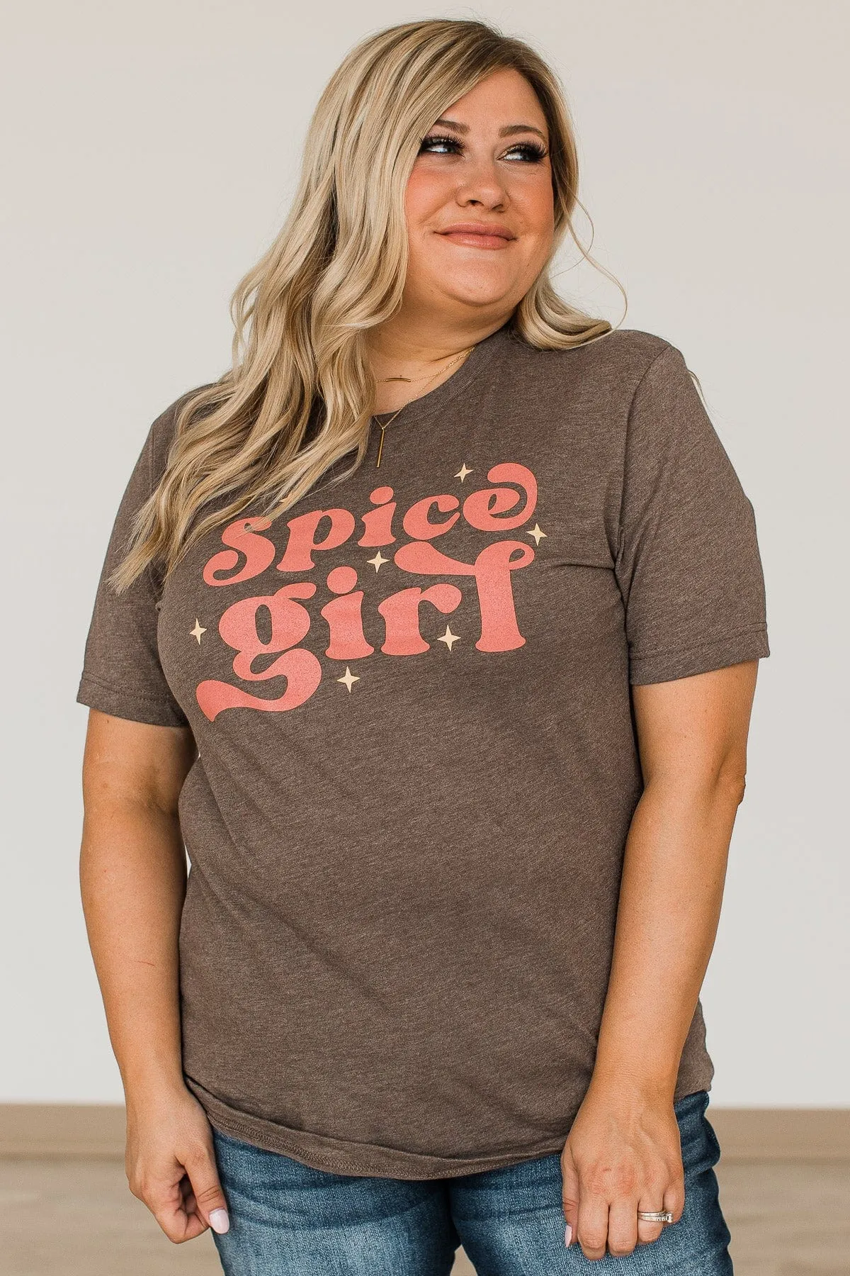 Spice Girl Graphic Tee- Mocha