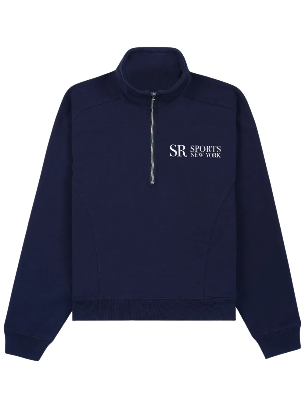 Sporty & Rich JFK Quarter Zip in Navy