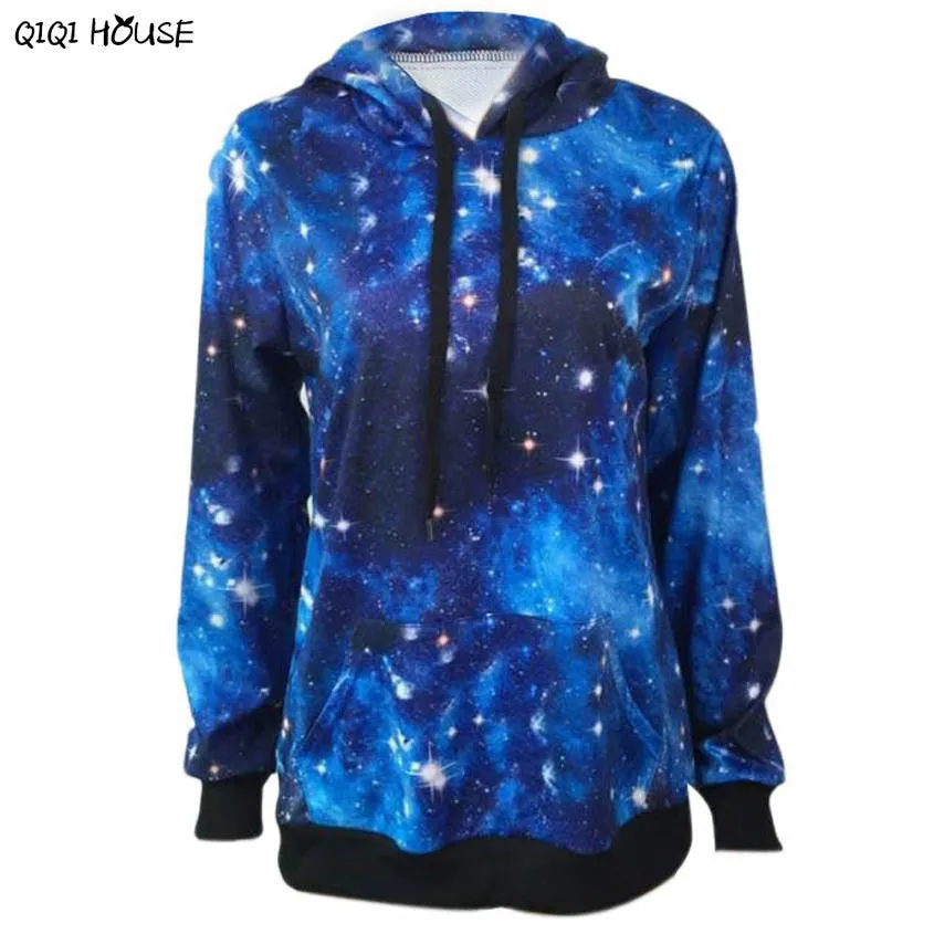 Star Printing Punk Hoodies Women Loose Long Sleeve Casual Autumn Winter Pullovers Blouse Moletom Feminino#C112 SM6