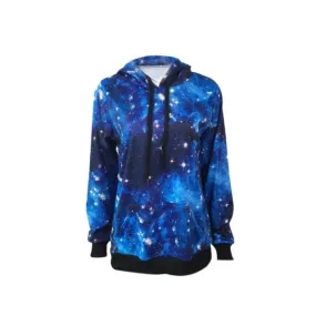 Star Printing Punk Hoodies Women Loose Long Sleeve Casual Autumn Winter Pullovers Blouse Moletom Feminino#C112 SM6