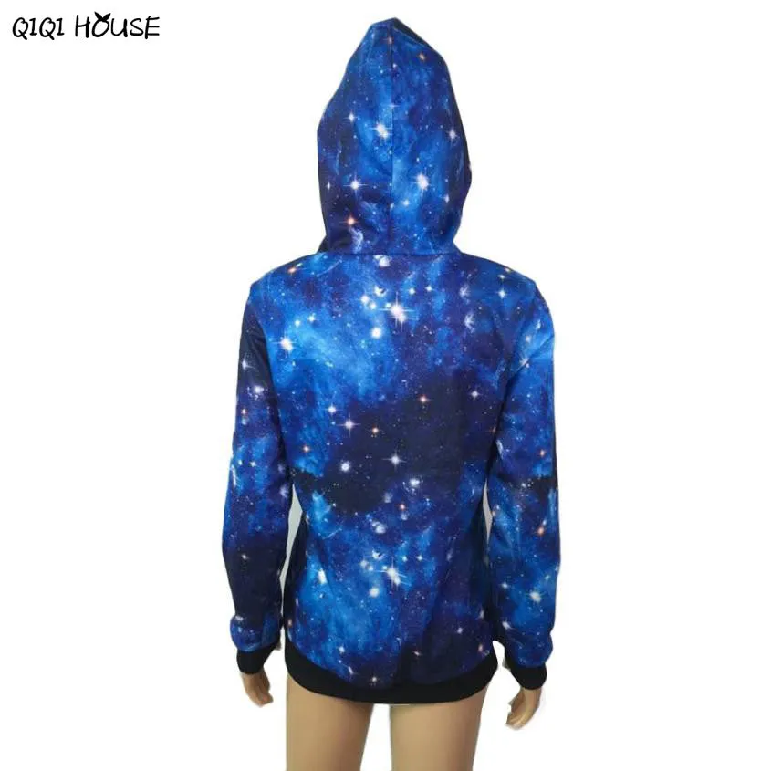 Star Printing Punk Hoodies Women Loose Long Sleeve Casual Autumn Winter Pullovers Blouse Moletom Feminino#C112 SM6