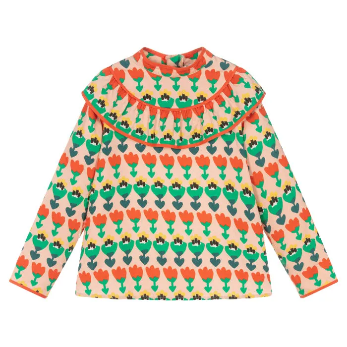 Stella McCartney Child Frill Shirt Multicolour Tulip Print