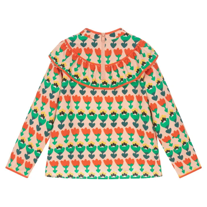 Stella McCartney Child Frill Shirt Multicolour Tulip Print