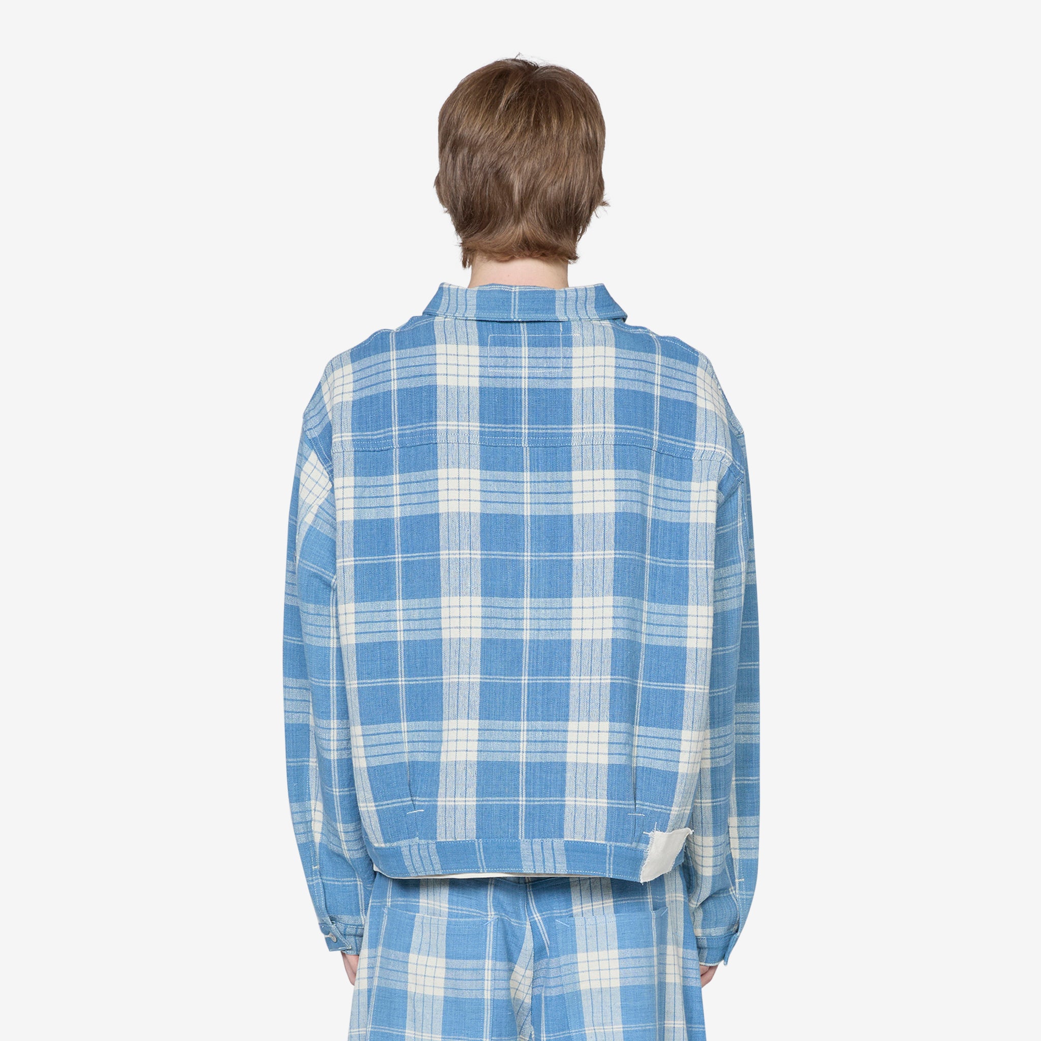 Sundae Jacket Indigo Ecru Check