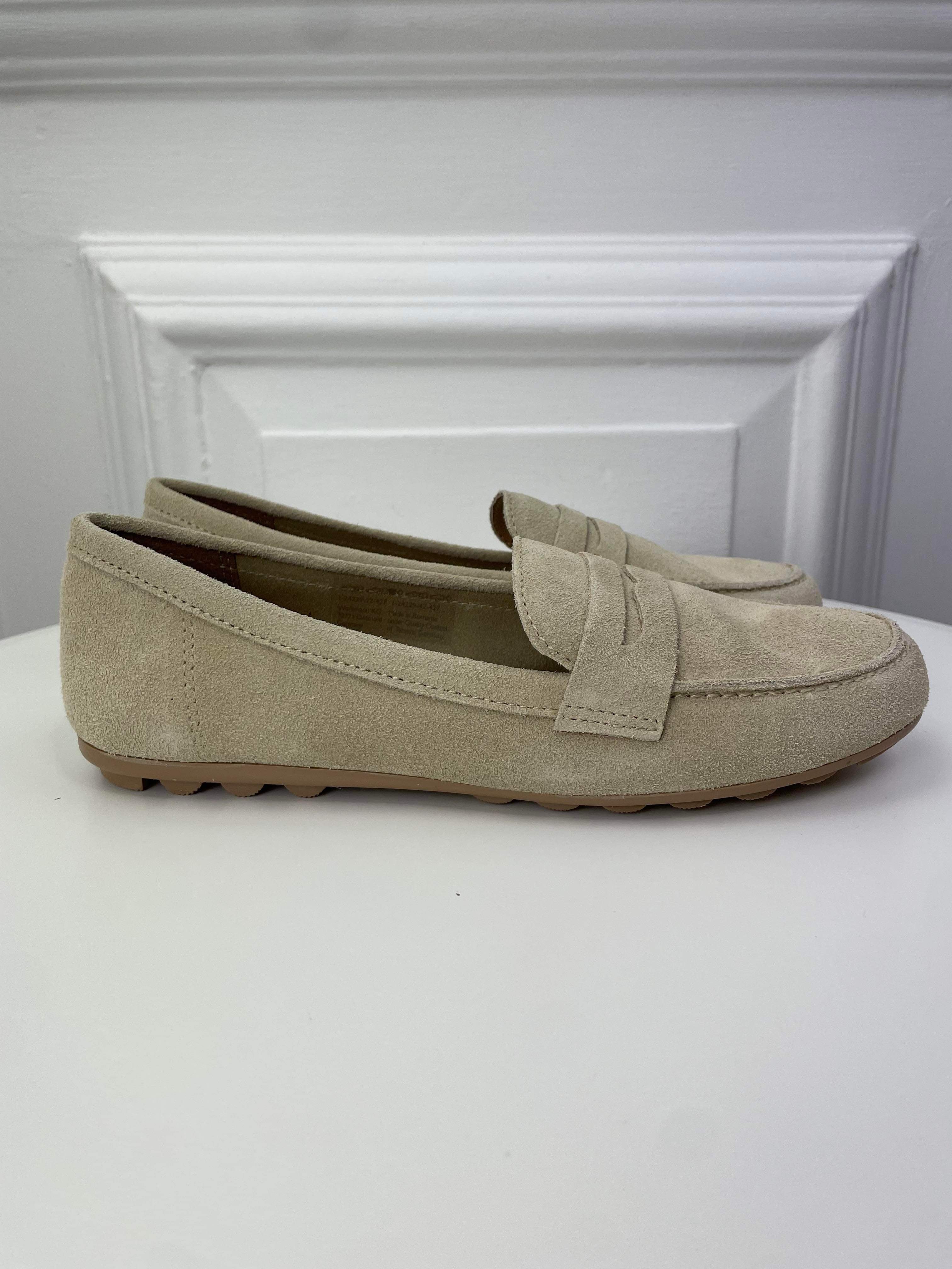 Tamaris Suede Loafers - Cream