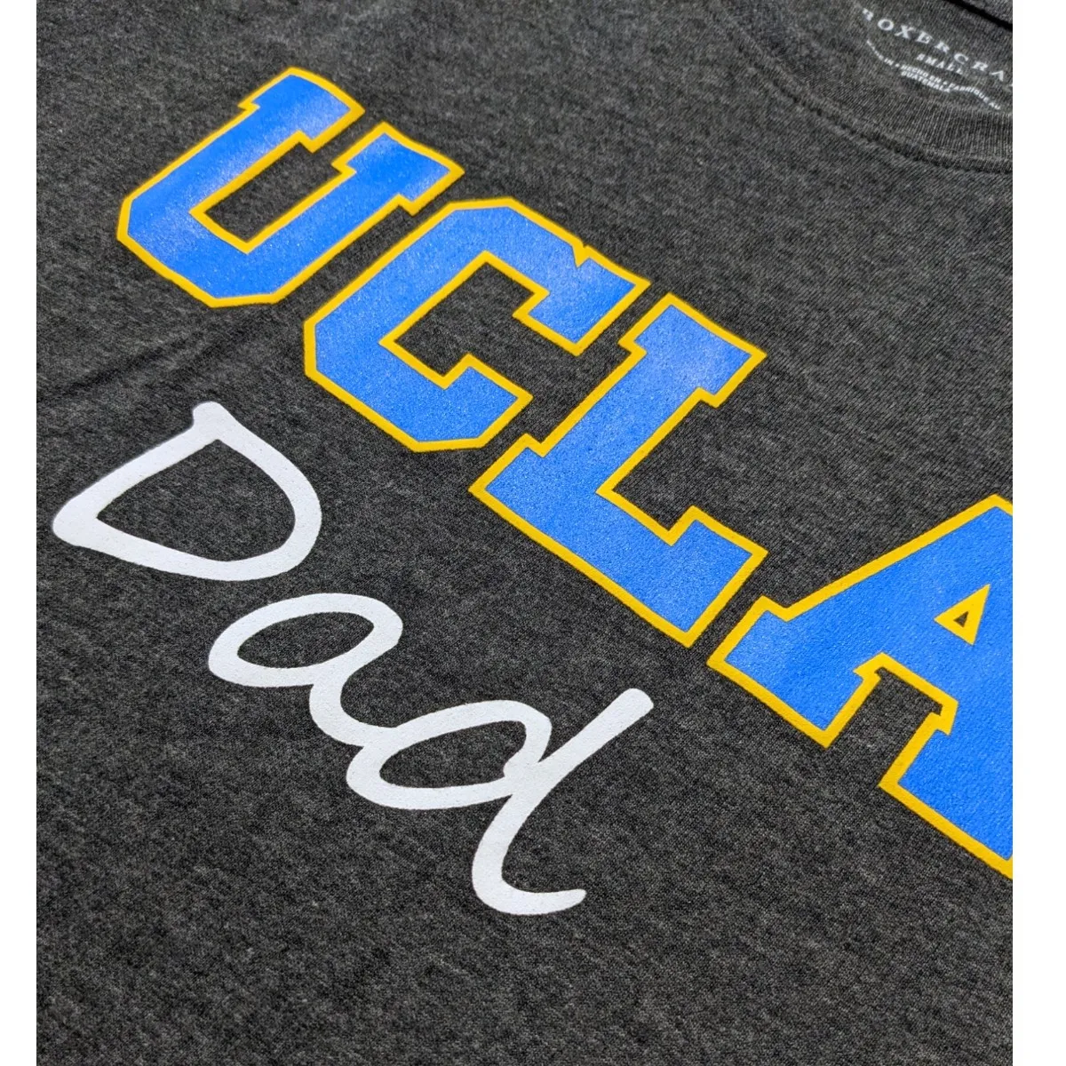 UCLA Dad Basic Crew Neck Charcoal Tee