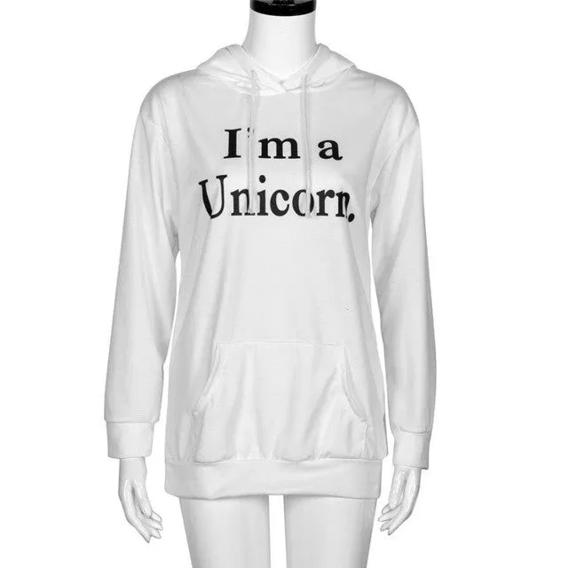 Unicorn Kawaii Women Sweatshirts Loose Long Sleeve Hoodies Autumn Sweatshirt Casual Winter Pullovers Sudadera Mujer#A11 SM6