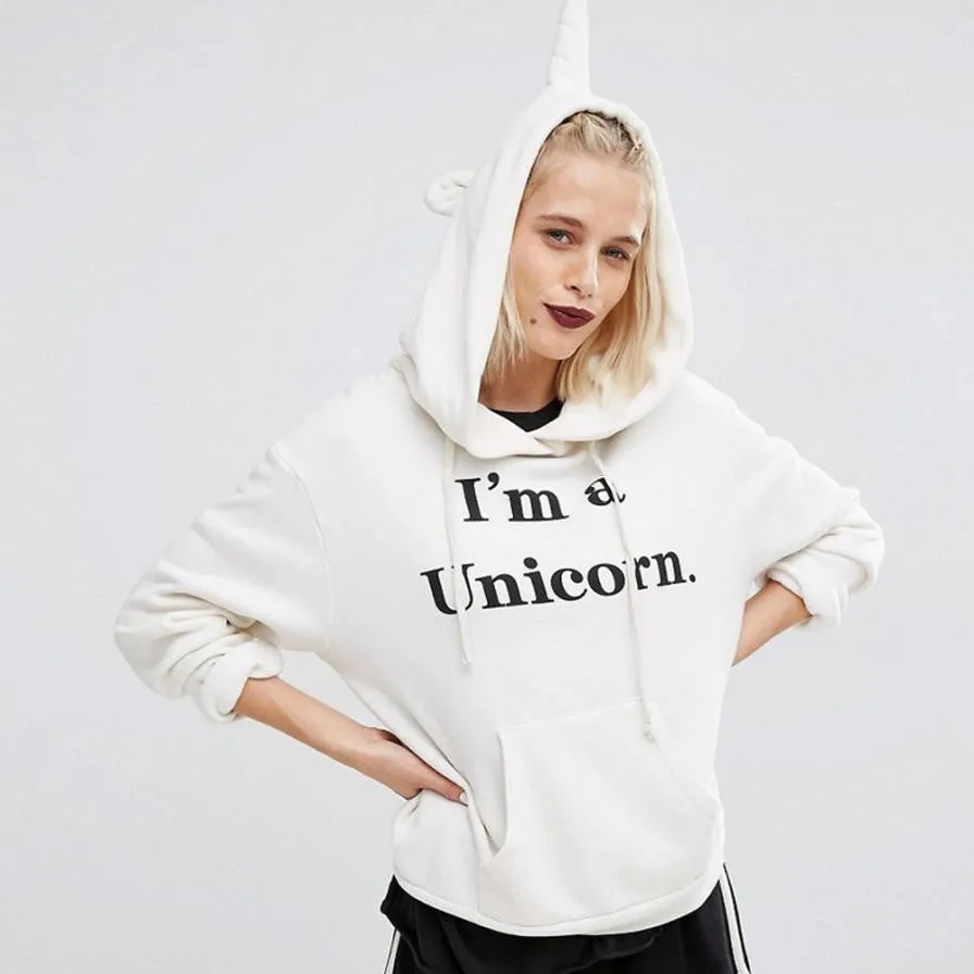 Unicorn Kawaii Women Sweatshirts Loose Long Sleeve Hoodies Autumn Sweatshirt Casual Winter Pullovers Sudadera Mujer#A11 SM6