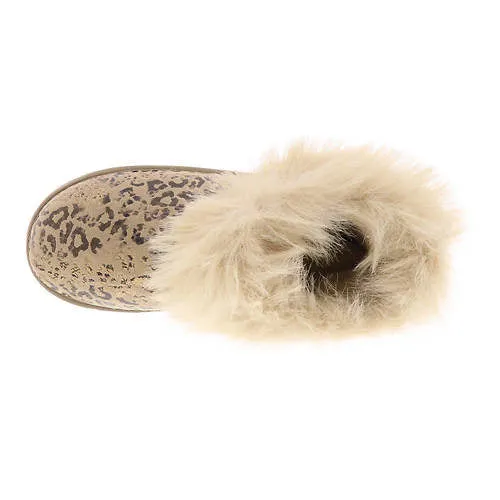 Very G Women's Frost Fuzzy Ankle Boot - Taupe Leopard VGLB0305