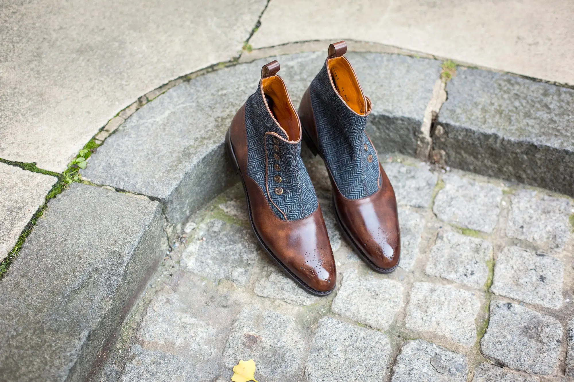 Westlake - MTO - Copper Museum Calf / Blue Tweed - NGT Last - City Rubber Sole