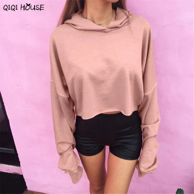 Women Hoodies Sweatshirts Pink Solid Long Sleeve Hoodie Pullovers Autumn Sweatshirt Outwear Tops Sudadera Mujer#C926 SM6