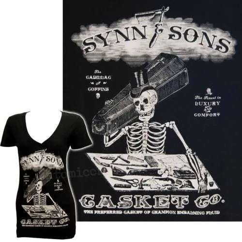 Women's T-Shirt Sins Synn Sons Casket Coffin