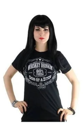 Women's T-shirt Slashback Babydoll Whiskey